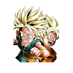 SSJ Trunks (Kid) & SSJ Goten (Kid) + 
SSJ Gohan (Teen)